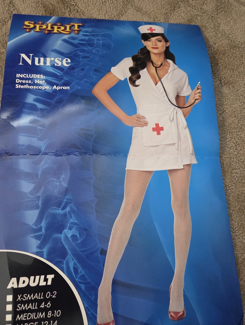 NEVER WORN...Spirit White Nurse Costume with Red Cross Accents